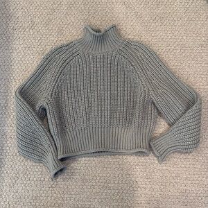 H&M chunky knit sage green sweater. Size M.
